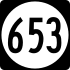 State Route 653 маркер