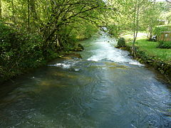 En aval du pont de Bouch à Terrasson-Lavilledieu