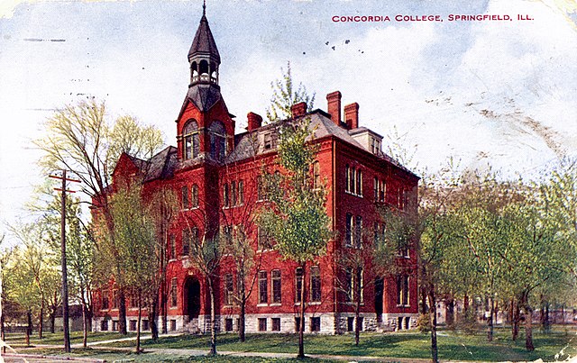 Classroom and dormitory building in Springfield, Illinois, that was dedicated on May 31, 1891