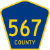 County Route 567 marker