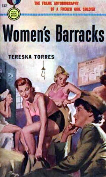 File:Cover of Women's Barracks by Tereska Torrès 1950.jpg