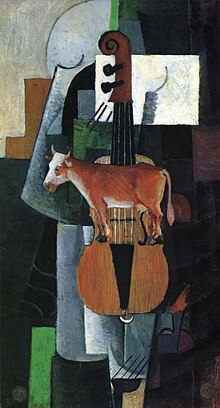 Cow and Fiddle, by Kazimir Malevich.jpg