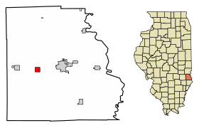 Crawford County Illinois Incorporated and Unincorporated areas Stoy Highlighted.svg