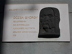 Reliefa memortabulo pri György Dózsa