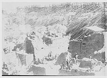 Early photograph of a Kimberley mine DF1873 Colesberg Kopje (Panorama1).jpg