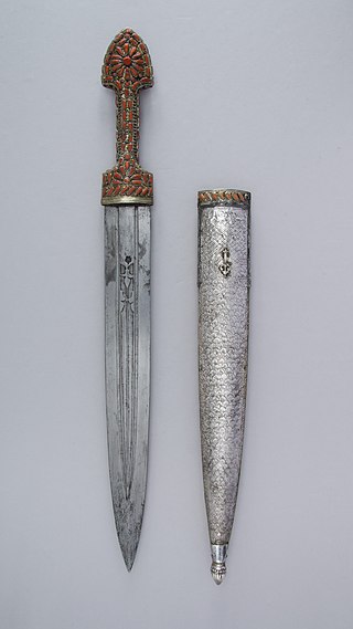 <span class="mw-page-title-main">Khanjali</span> Traditional combat knife and ceremonial "double edged dagger" originating in the Caucasus region