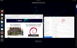Debian Linux distribution based on free and open-source software
