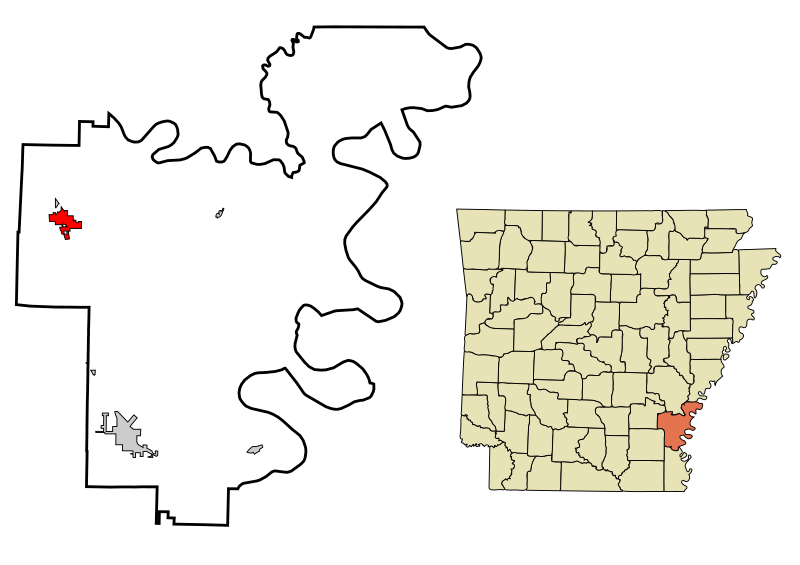 File:Desha County Arkansas Incorporated and Unincorporated areas Dumas Highlighted.svg