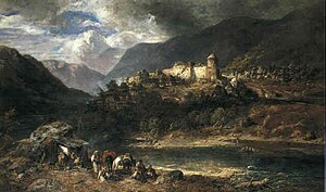 Die Festung Vranduk in Bosnien by Carl Ebert.jpg