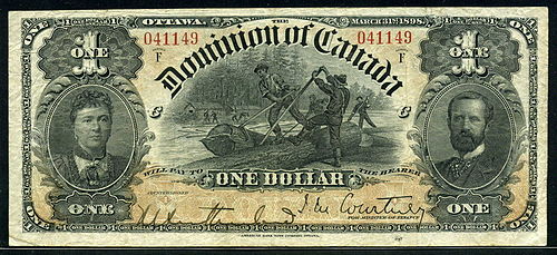 $1 Dominion of Canada note issued in 1898