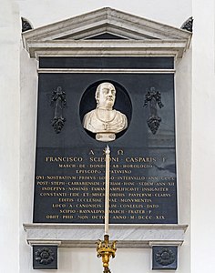 Duomo (Padova) - Piispa Francesco Scipionen muistomerkki Dondi dall'Orologio.jpg