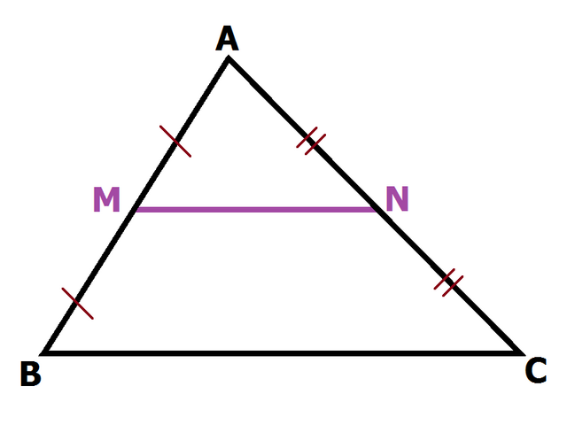 tính chất đường trung bình của tam giác