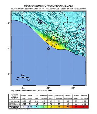 <span class="mw-page-title-main">2012 Guatemala earthquake</span> 2012 earthquake off the coast of Guatemala