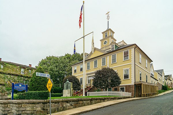 The East Greenwich Town Hall historically served as the Kent County Courthouse
