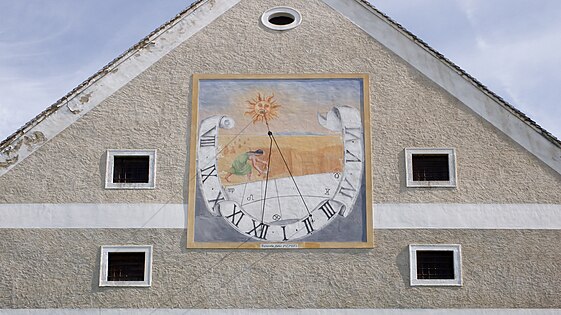 Sonnenuhr am Esslinger Schüttkasten