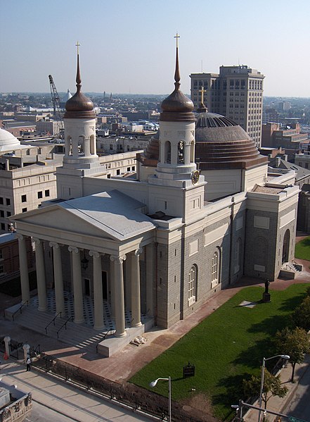 The Basilica of the National Shrine of the Assumption of the Blessed Virgin Mary, located in Baltimore, Maryland.