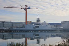 A FREMM multipurpose frigate FREMM Bretagne en construction 6789.jpg