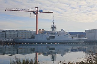 French frigate <i>Bretagne</i> FREMM class multi-purpose frigates in the French Navy