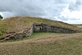 False entrance of the early neolithic long barrow of Belas Knap, Gloucestershire.