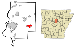 Vị trí trong Quận Faulkner, Arkansas