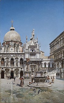 Doge's Palace in Venice Federico del Campo Innenhof Palazzo Ducale Venedig 1888.jpg