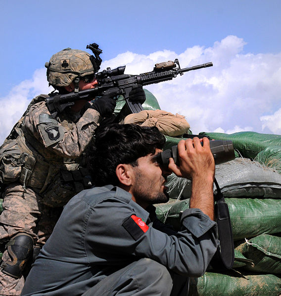 File:Firefight at Afghan National Police checkpoint in Kunar province 2010-09-18 2.jpg