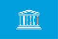 This is the UNESCO flag. Using minimalist principles, this flag uses a simplified Greek design. This suggests education, science and culture.[31]