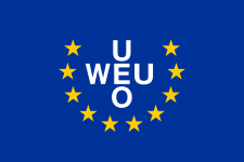 A bandeira da União da Europa Ocidental.