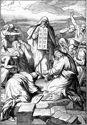 Moses with the Two New Tables of Stone (illust...