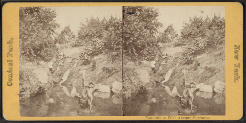 File:Fountain at Fifth Avenue entrance, from Robert N. Dennis collection of stereoscopic views.png