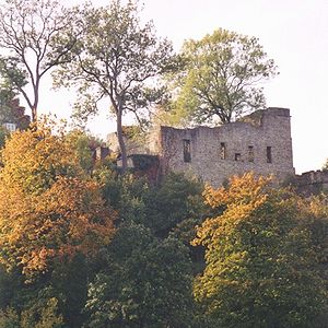 Vista do Harkortsee para as ruínas do castelo