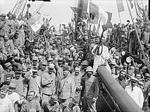 French troops going to Gallipoli in 1915 French troops going to Gallipoli IWM Q 13411.jpg