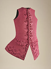 French waistcoat in silk, circa 1750, LACMA.