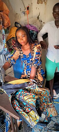 Fuliru tailor named Dorcas in Democratic Republic of Congo Fuliru tailor in Uvira.jpg