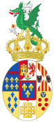 Full coat of arms of Prince Louis of the Two Sicilies, Count of Trani.svg