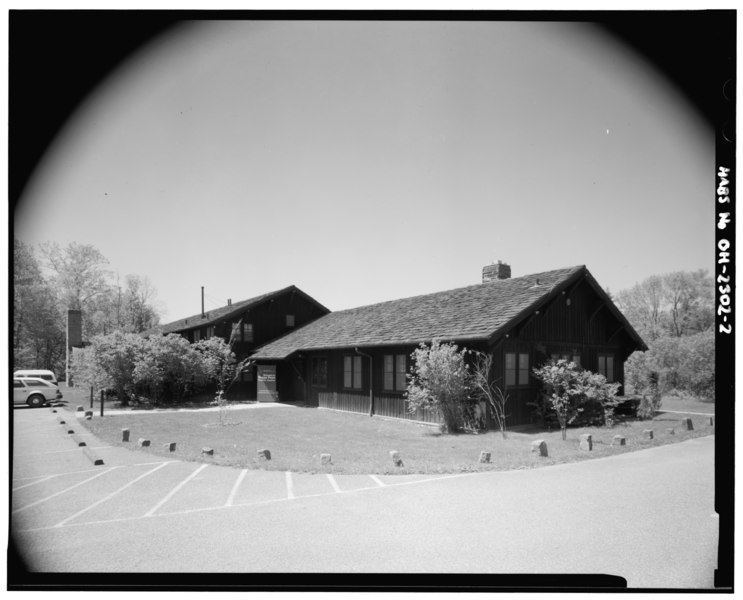 File:GENERAL VIEW FROM SOUTHWEST - Happy Days Shelter, 434 West Streetsboro Road (State Route 303), Peninsula, Summit County, OH HABS OHIO,77-PEN.V,2-2.tif