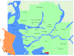 Emplacement dans la région métropolitaine de Vancouver