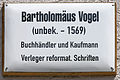 Bartholomäus Vogel, Mittelstraße 5, Lutherstadt Wittenberg, Deutschland