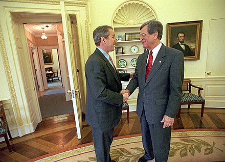 Lott with President George W. Bush in 2001