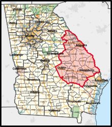 Description de l'image Georgia's 12th congressional district (since 2023).svg.