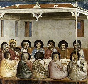Giotto di Bondone - n° 29 scènes de la vie du Christ - 13. Dernière Cène - WGA09214.jpg