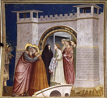 Giotto, Meeting at the Golden Gate, 1304–1306