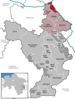 Läget för kommunen Grafhorst i Landkreis Goslar