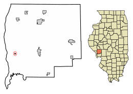 Greene County Illinois Incorporated and Unincorporated areas Eldred Highlighted.svg