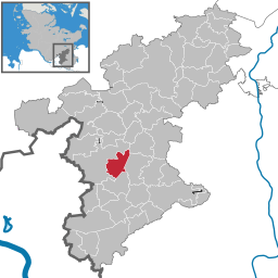 Läget för kommunen Großhansdorf i Kreis Stormarn