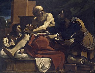 <i>Jacob Blessing the Sons of Joseph</i> (Guercino) Painting by Guercino