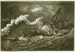 HMS Phoenix во время урагана
