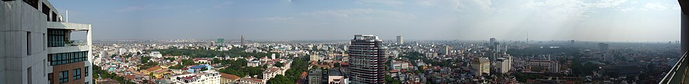 Panoramo pri Hanoi.