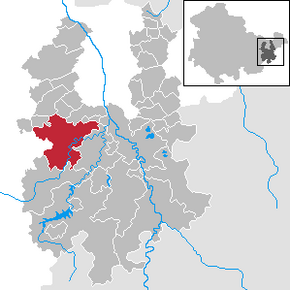 Poziția Harth-Pöllnitz pe harta districtului Greiz