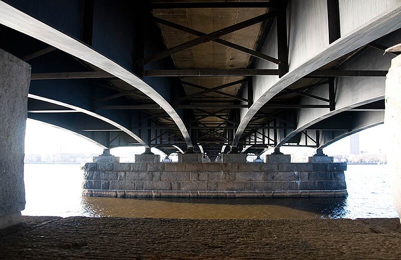 File:Harvard Bridge, centerline, looking north, 2009.jpg